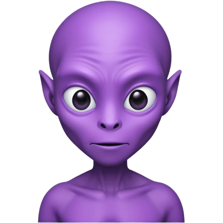 purple alien wear T-shirt emoji