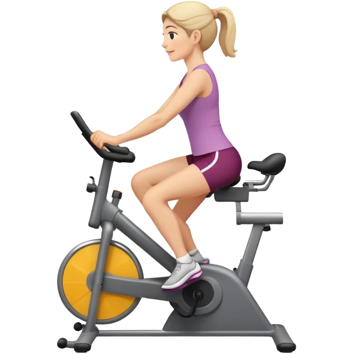mother pedaling on an exercise bike emoji