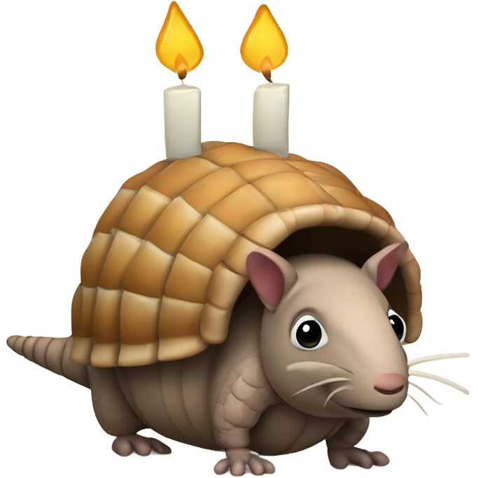 armadillo with hanukkiah emoji