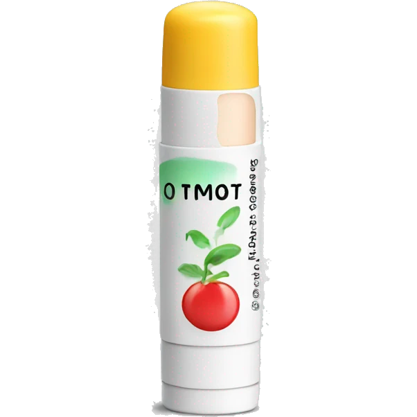 lip balm with label emoji