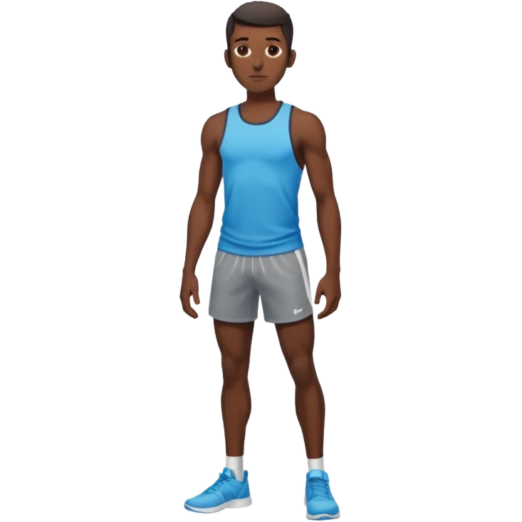 Skinny black man with gyatt full body emoji