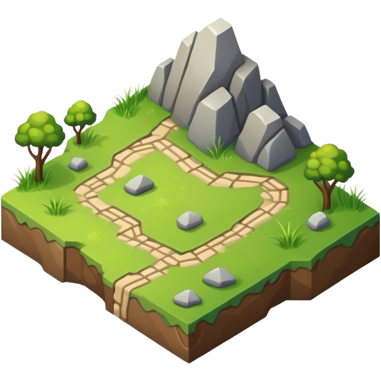 isometric terrain single land tile emoji