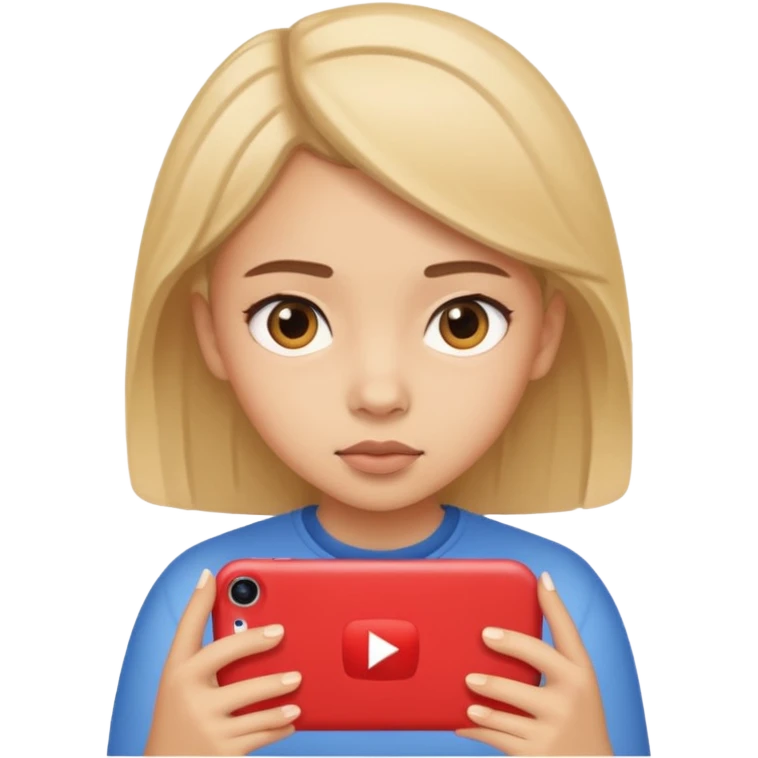 girl watching youtube emoji