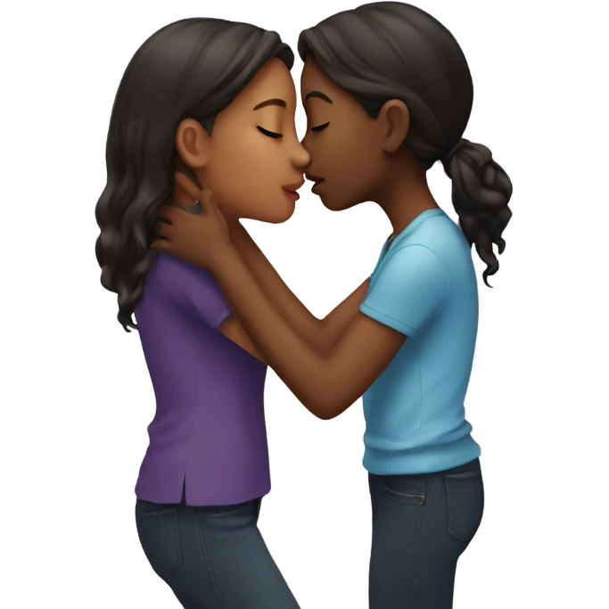 Girl kissing girl emoji