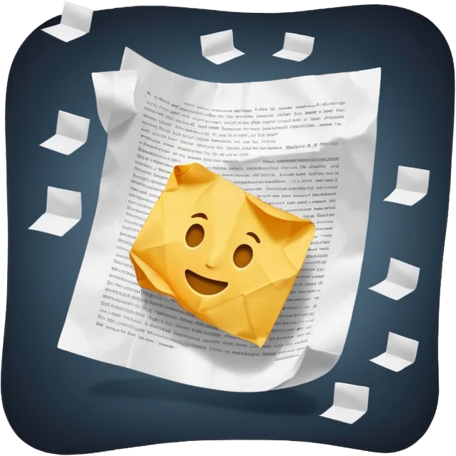 floating documents emoji