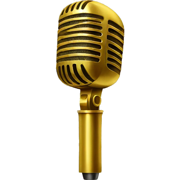 golden microphone emoji