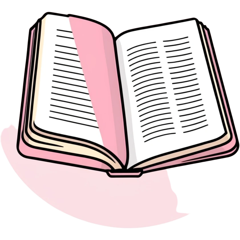 Pink bible emoji