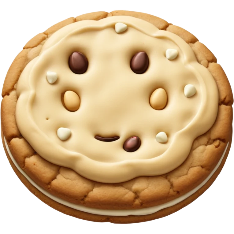 White chocolate chip cookie emoji