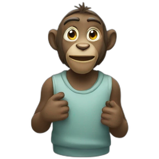 singe qui reve de l'eau emoji
