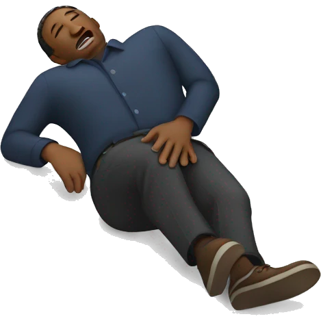 man fainted on ground emoji