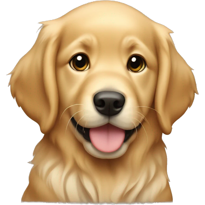 A golden retriver puppy emoji