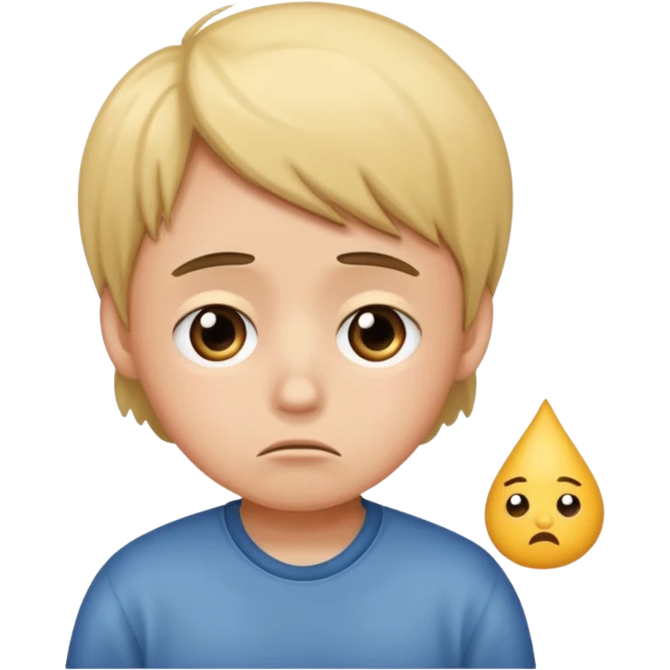 the kid is sad and the grade is F emoji