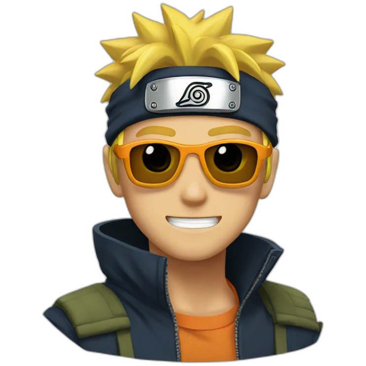Naruto with sunglasses emoji