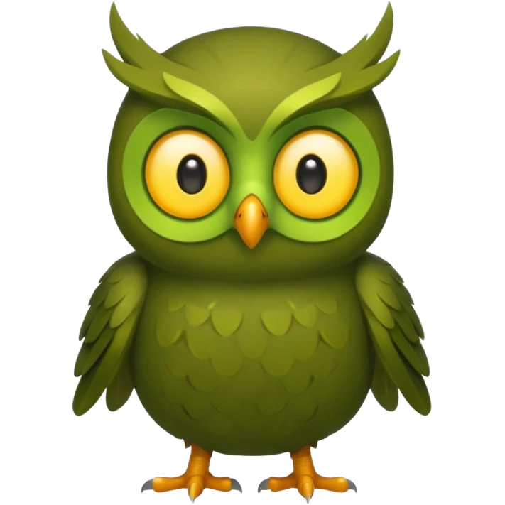 Duolingo green owl emoji
