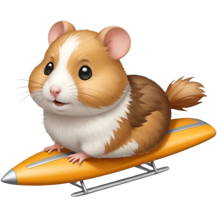 Hamster flying glider emoji