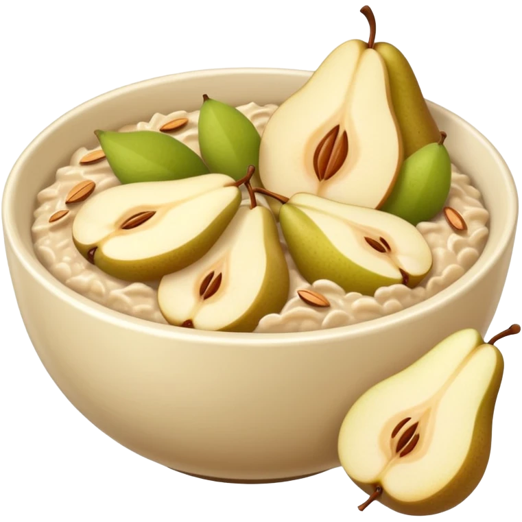 Oatmeal with pears emoji