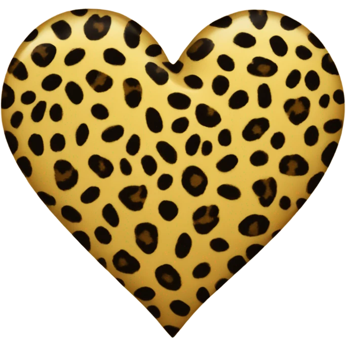 leopard print heart emoji