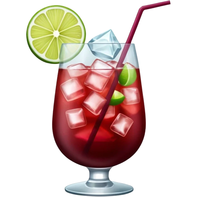 burgundy coloured cocktail emoji