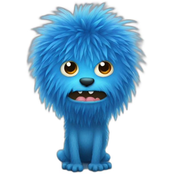BLUE HAIRY MONSTER emoji
