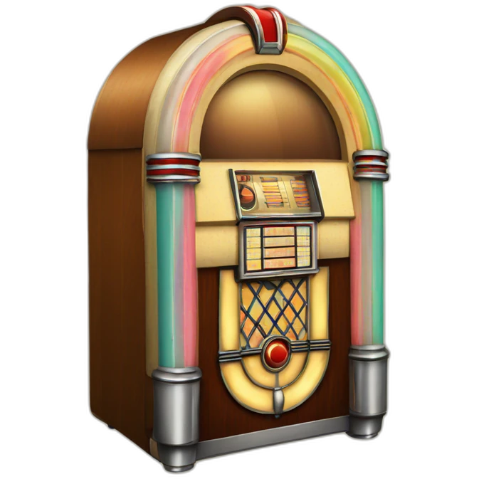 cartoon vintage jukebox emoji