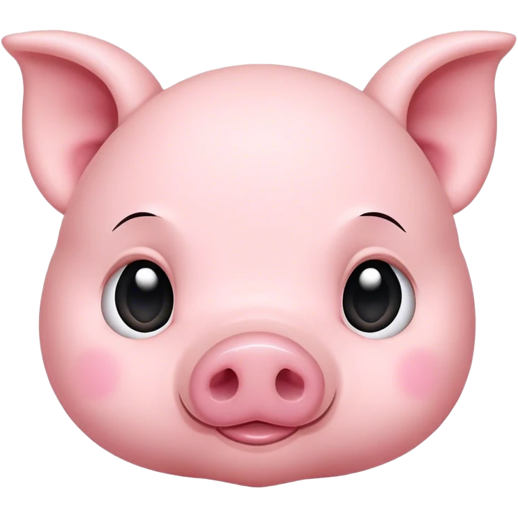 Сute baby pig head emoji