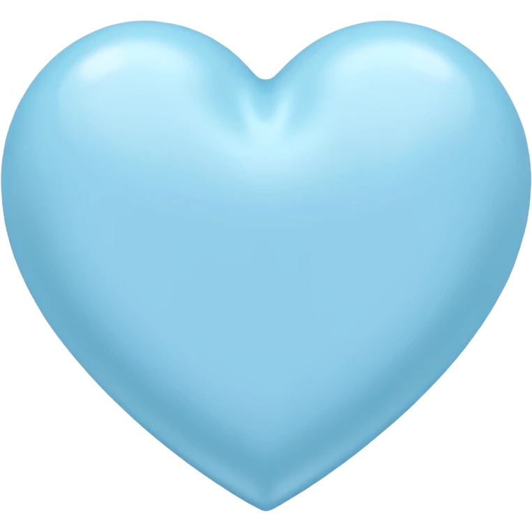Pastel blue heart 3D emoji