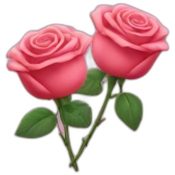 Two roses for two barbies emoji