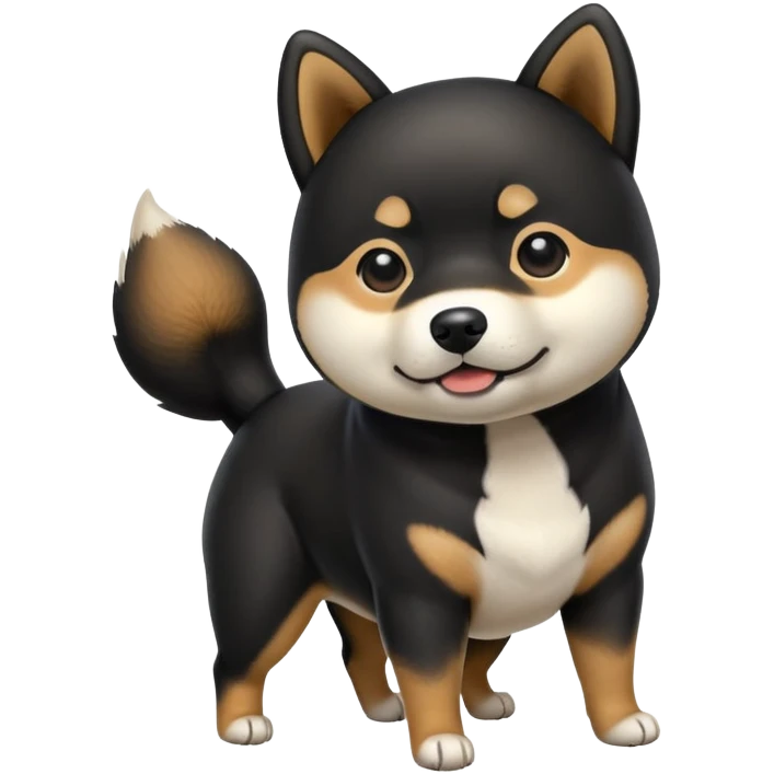 Black Shiba Inu dog pooping emoji