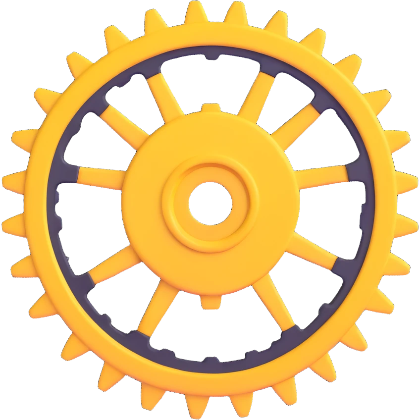yellow gear cog emoji