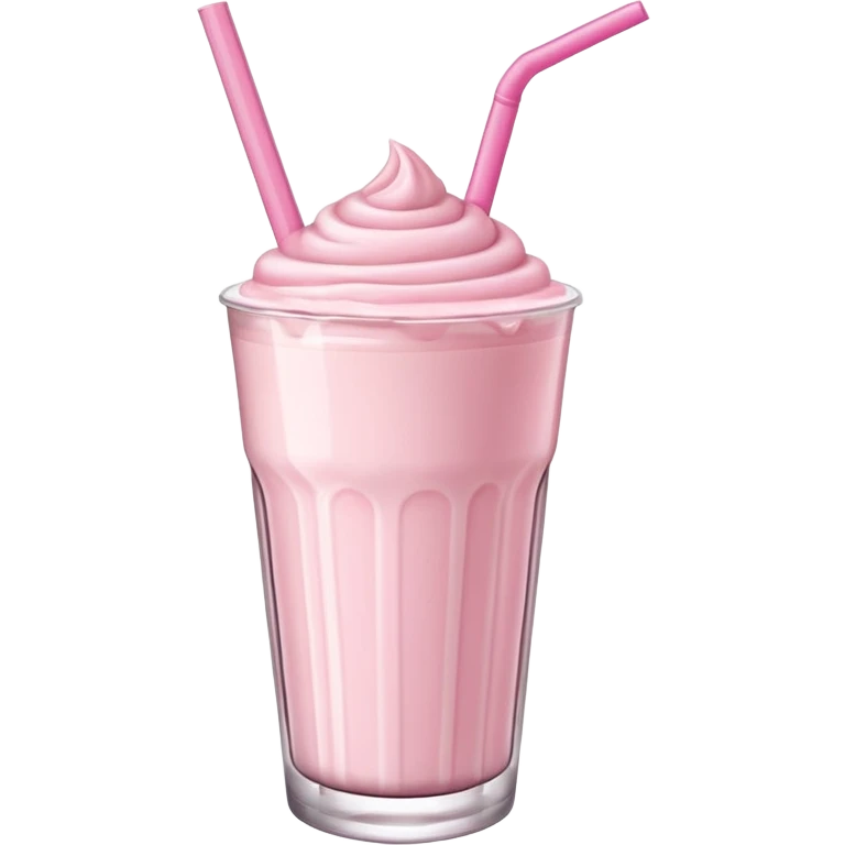 milkshake in a glass with a straw, classic emoji style emoji