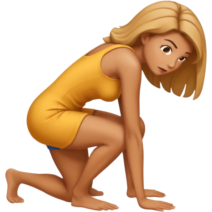 Woman bent over  emoji