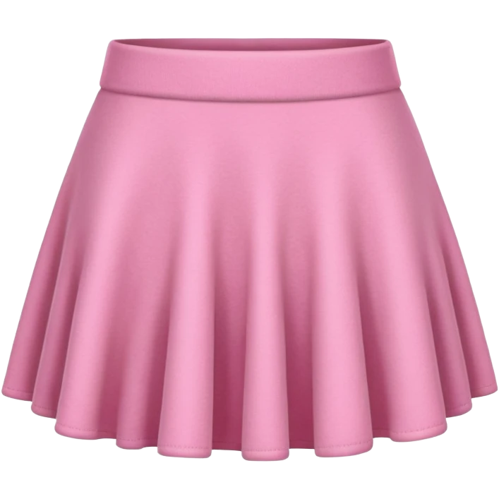 super realistic pink cashmere mini skirt isolated emoji