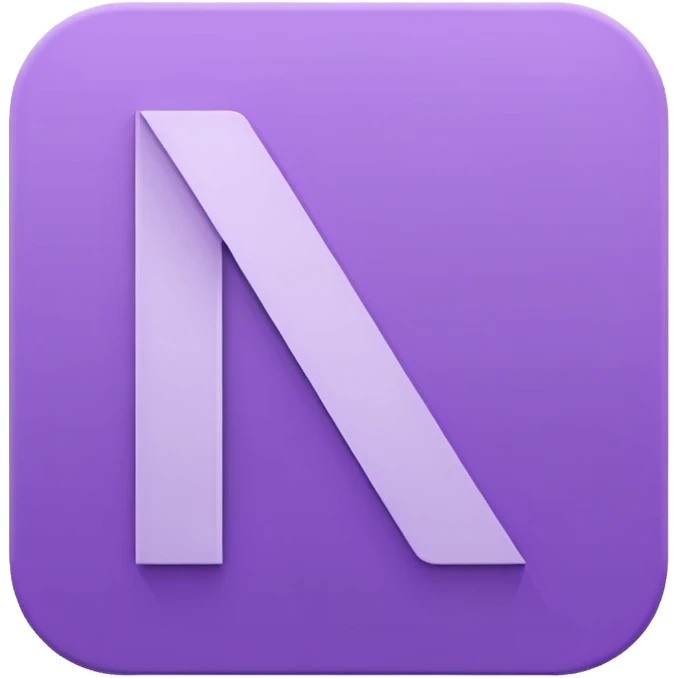 Netflix pretty aesthetic "N" logo in pastel purple emoji