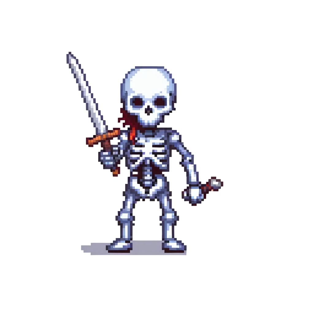 skeleton with a sword emoji
