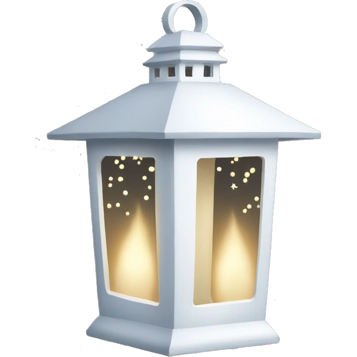 White Christmas lantern  emoji