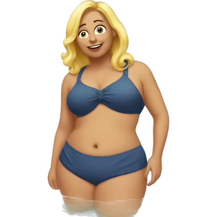 Tammy from 1000 pound sisters in a pool  emoji