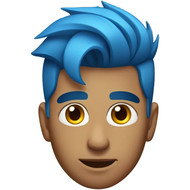 create a man with blue hair and a low tapper fade emoji