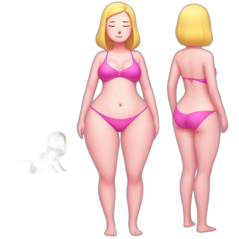 slim Princess Bubblegum full body pawg small swimsuit laydown emoji