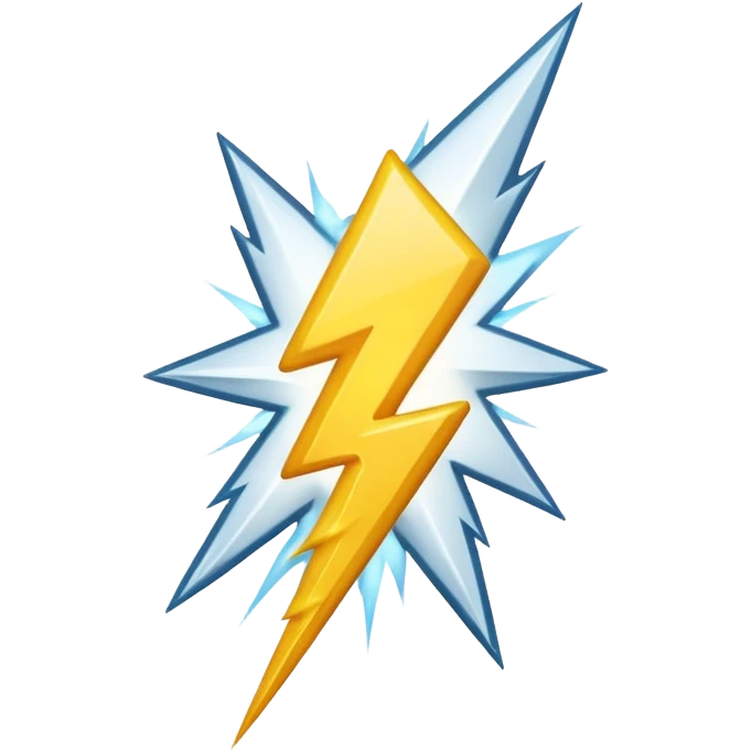 a white lightning emoji emoji