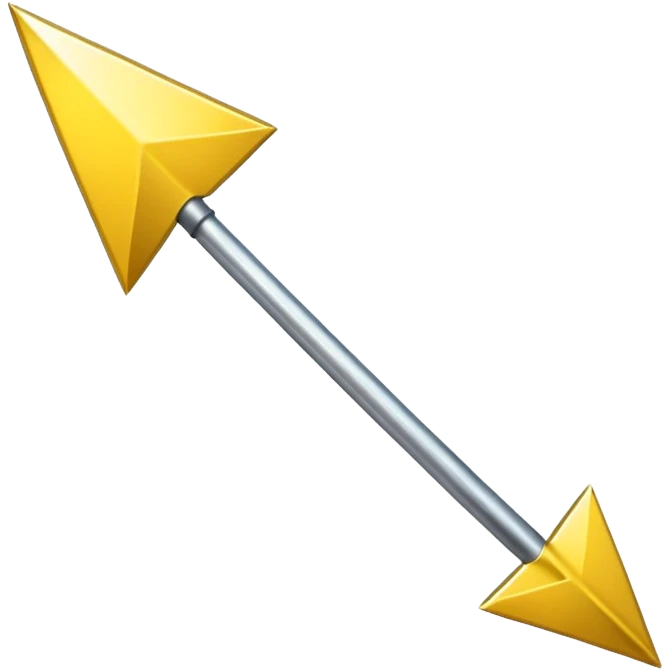 A simple skinny yellow (#EBAA3C) arrow pointing to the right emoji