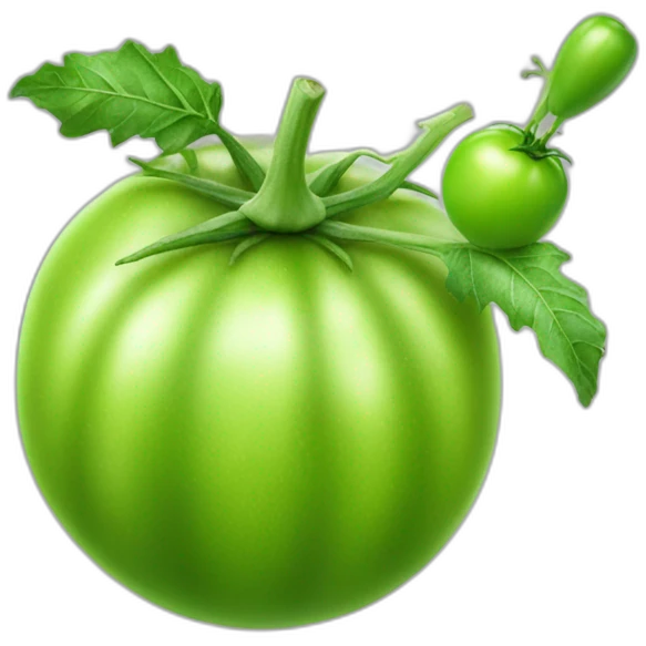 green tomato on a rocket emoji