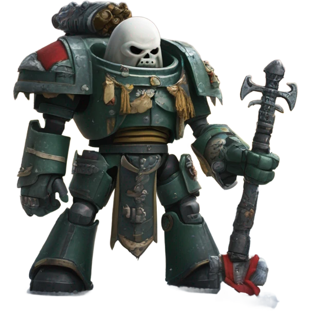 Dreadnaught from Warhammer 40K making a snowman  emoji