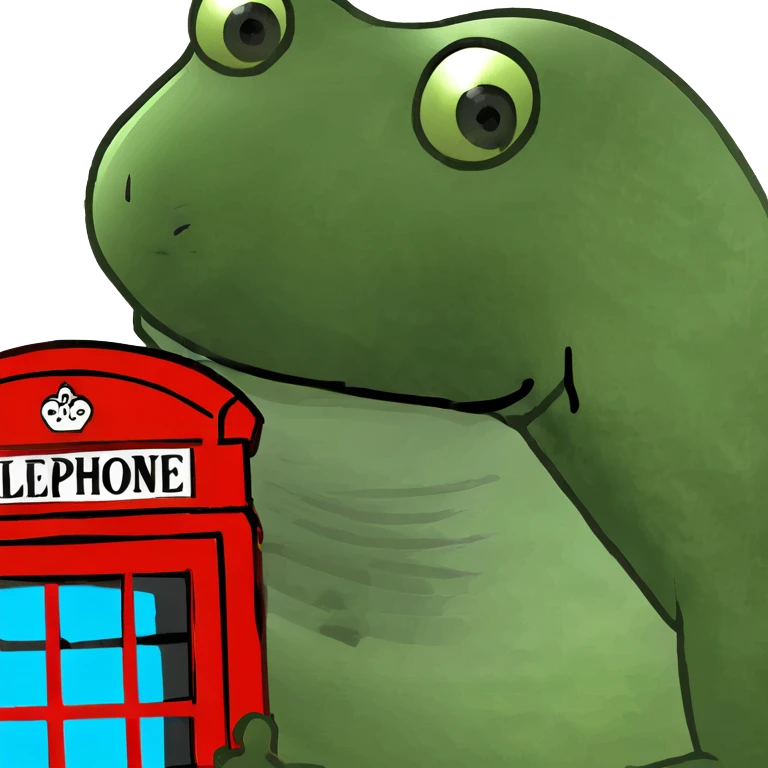 Cute London telephone booth emoji