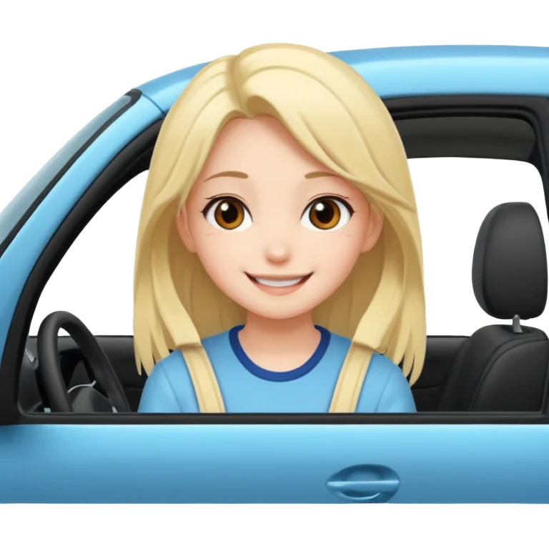 Girl car anime emoji