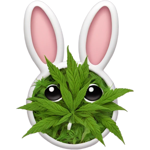 Bunny with weed emoji