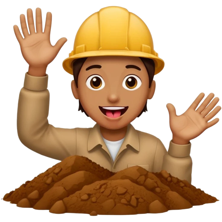 Person with tongue out and putting they’re hands out like they’re digging something emoji