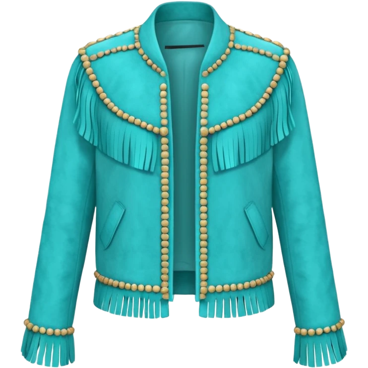 Turquoise fringe jacket emoji
