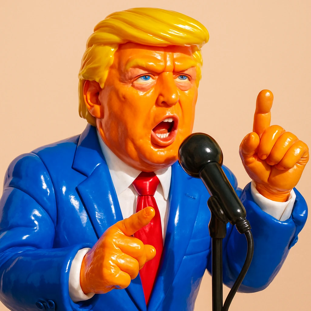 Donald Trump speaking at a rally emoji
