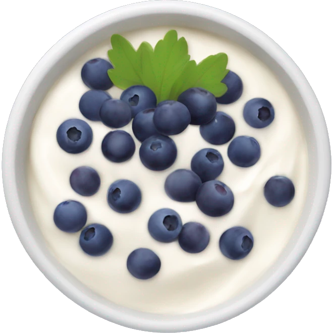 yoghurt bowl with grapes and blueberries emoji