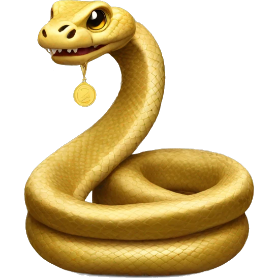 Big snake with a gold medal emoji